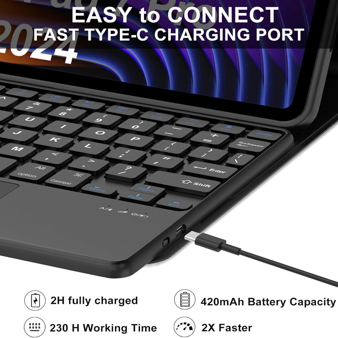 کیف کیبورد دار مناسب برای تبلت شیائومی Xiaomi Redmi pad 2 11