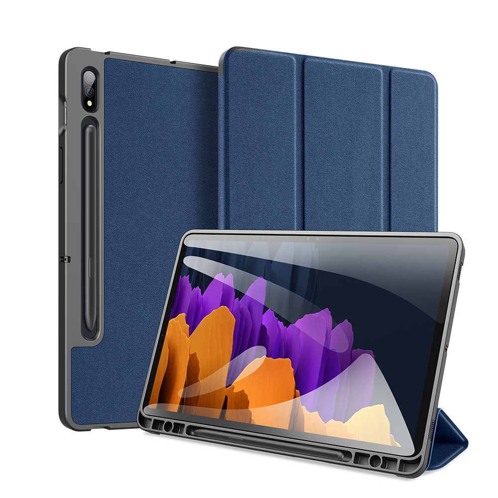 کیف کلاسوری اسمارت سیلیکونی جا قلم دار تبلت مناسب برای تبلت سامسونگ Samsung Galaxy Tab S7 plus
