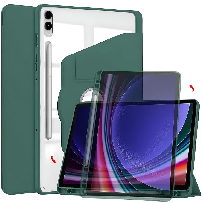 کیف کلاسوری مدل 360 درجه مناسب برای تبلت سامسونگ مدل Samsung Galaxy Tab S9 / S9 FE plus